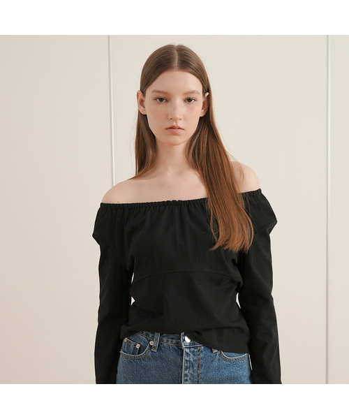 PAUL&ALICE（ポール&アリス）の「ネックシャーリングTシャツ / 4カラー（Tシャツ/カットソー・レディース・ホワイト/ライトグレー/ブラック/ピンク・FREE）」の2枚目の写真