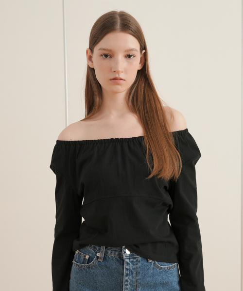PAUL&ALICE（ポール&アリス）の「ネックシャーリングTシャツ / 4カラー（Tシャツ/カットソー・レディース・ホワイト/ライトグレー/ブラック/ピンク・FREE）」の6枚目の写真