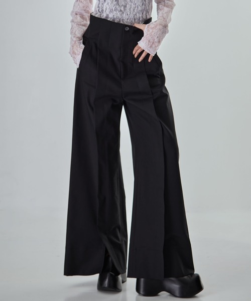 STUDIOUS(ステュディオス)の「【STUDIOUS/ステュディオス】Stretch Cotton Trousers/ストレッチコットントラウザー(その他パンツ・レディース・ブラック/ブラウン・2/1/0)」の2枚目の写真