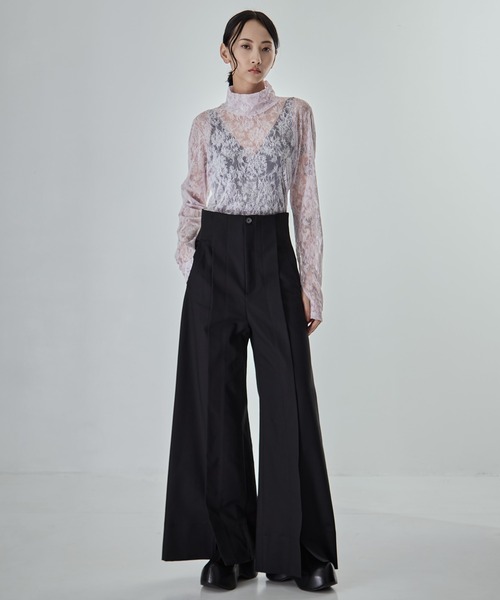 STUDIOUS(ステュディオス)の「【STUDIOUS/ステュディオス】Stretch Cotton Trousers/ストレッチコットントラウザー(その他パンツ・レディース・ブラック/ブラウン・2/1/0)」の4枚目の写真