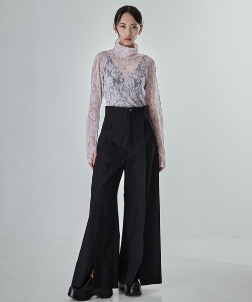 STUDIOUS(ステュディオス)の「【STUDIOUS/ステュディオス】Stretch Cotton Trousers/ストレッチコットントラウザー(その他パンツ・レディース・ブラック/ブラウン・2/1/0)」の3枚目の写真