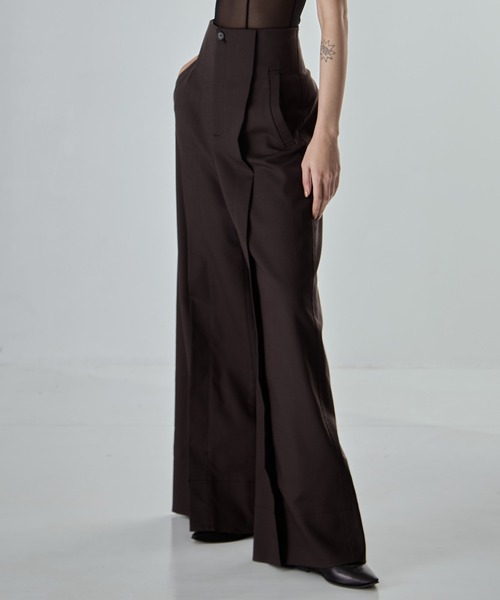 STUDIOUS(ステュディオス)の「【STUDIOUS/ステュディオス】Stretch Cotton Trousers/ストレッチコットントラウザー(その他パンツ・レディース・ブラック/ブラウン・2/1/0)」の18枚目の写真