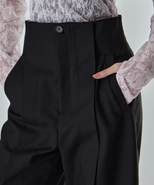 STUDIOUS(ステュディオス)の「【STUDIOUS/ステュディオス】Stretch Cotton Trousers/ストレッチコットントラウザー(その他パンツ・レディース・ブラック/ブラウン・2/1/0)」の10枚目の写真