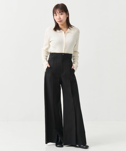 STUDIOUS(ステュディオス)の「【STUDIOUS/ステュディオス】Stretch Cotton Trousers/ストレッチコットントラウザー(その他パンツ・レディース・ブラック/ブラウン・2/1/0)」の21枚目の写真