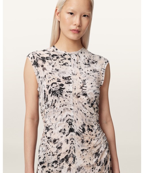 ALLSAINTS(オールセインツ)の「NOOR ASYMMETRIC SLEEVELESS MAXI DRESS | NOOR アシンメトリー ノースリーブ マキシ ドレス・ワンピース(ワンピース・レディース・ホワイト系その他・12/10/8/6/4)」の3枚目の写真