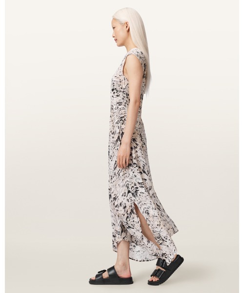 ALLSAINTS(オールセインツ)の「NOOR ASYMMETRIC SLEEVELESS MAXI DRESS | NOOR アシンメトリー ノースリーブ マキシ ドレス・ワンピース(ワンピース・レディース・ホワイト系その他・12/10/8/6/4)」の4枚目の写真