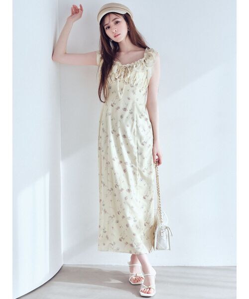 RESEXXY(リゼクシー)の「【memorif.】フラワーIラインワンピース(ワンピース・レディース・イエロー/ホワイト・FREE)」の10枚目の写真