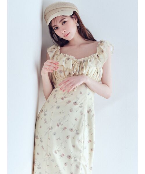 RESEXXY(リゼクシー)の「【memorif.】フラワーIラインワンピース(ワンピース・レディース・イエロー/ホワイト・FREE)」の11枚目の写真