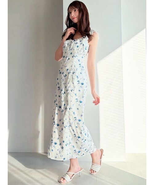 RESEXXY(リゼクシー)の「【memorif.】フラワーIラインワンピース(ワンピース・レディース・イエロー/ホワイト・FREE)」の3枚目の写真