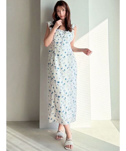 RESEXXY(リゼクシー)の「【memorif.】フラワーIラインワンピース(ワンピース・レディース・イエロー/ホワイト・FREE)」の5枚目の写真