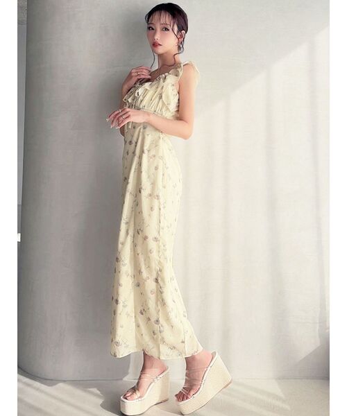 RESEXXY(リゼクシー)の「【memorif.】フラワーIラインワンピース(ワンピース・レディース・イエロー/ホワイト・FREE)」の6枚目の写真