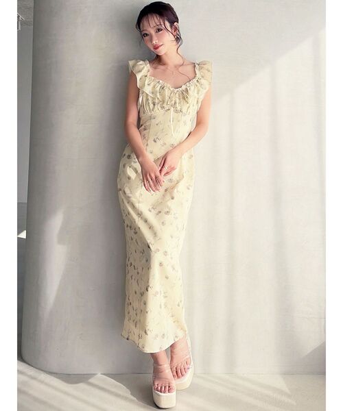 RESEXXY(リゼクシー)の「【memorif.】フラワーIラインワンピース(ワンピース・レディース・イエロー/ホワイト・FREE)」の7枚目の写真