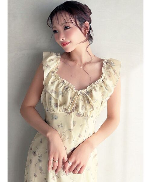 RESEXXY(リゼクシー)の「【memorif.】フラワーIラインワンピース(ワンピース・レディース・イエロー/ホワイト・FREE)」の15枚目の写真