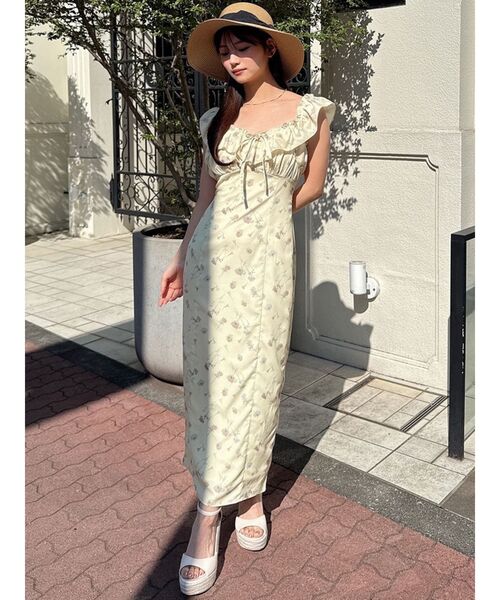 RESEXXY(リゼクシー)の「【memorif.】フラワーIラインワンピース(ワンピース・レディース・イエロー/ホワイト・FREE)」の16枚目の写真