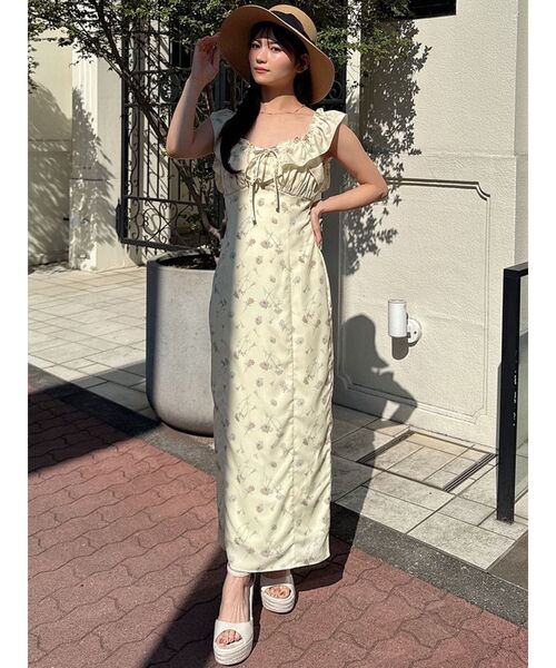 RESEXXY(リゼクシー)の「【memorif.】フラワーIラインワンピース(ワンピース・レディース・イエロー/ホワイト・FREE)」の17枚目の写真