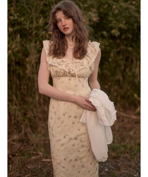 RESEXXY(リゼクシー)の「【memorif.】フラワーIラインワンピース(ワンピース・レディース・イエロー/ホワイト・FREE)」の21枚目の写真