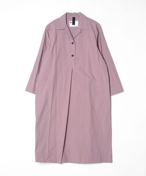 MHL.（エムエイチエル）の「WASHED COTTON POPLIN（ワンピース・レディース・ダークブラウン/ローズ・2/1）」の8枚目の写真