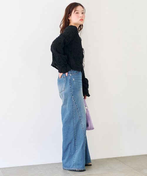 Kastane（カスタネ）の「チュールリボンブラウス（シャツ/ブラウス・レディース・アイボリー/ブラック・FREE）」の14枚目の写真