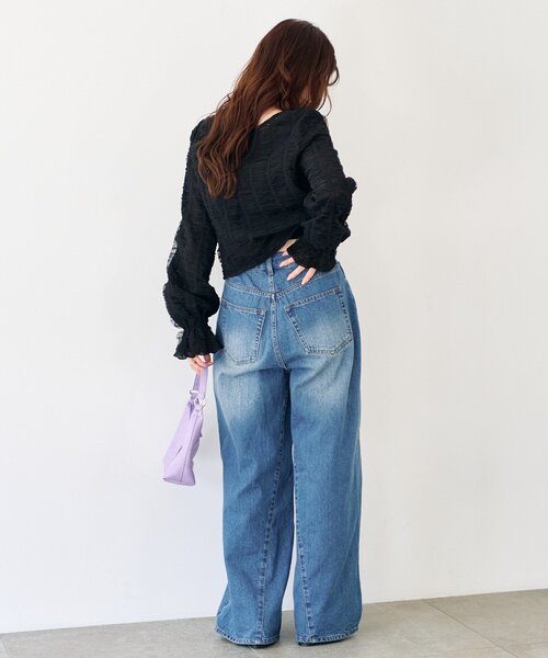 Kastane（カスタネ）の「チュールリボンブラウス（シャツ/ブラウス・レディース・アイボリー/ブラック・FREE）」の15枚目の写真