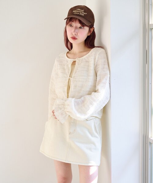 Kastane（カスタネ）の「チュールリボンブラウス（シャツ/ブラウス・レディース・アイボリー/ブラック・FREE）」の18枚目の写真