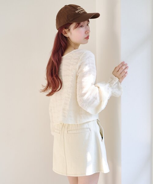 Kastane（カスタネ）の「チュールリボンブラウス（シャツ/ブラウス・レディース・アイボリー/ブラック・FREE）」の19枚目の写真