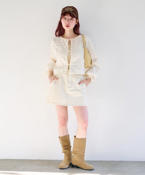 Kastane（カスタネ）の「チュールリボンブラウス（シャツ/ブラウス・レディース・アイボリー/ブラック・FREE）」の21枚目の写真