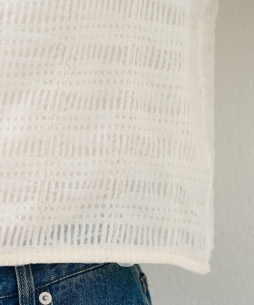 Kastane（カスタネ）の「チュールリボンブラウス（シャツ/ブラウス・レディース・アイボリー/ブラック・FREE）」の3枚目の写真