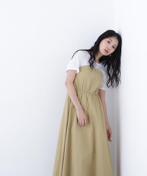 N.(N. Natural Beauty Basic)(エヌエヌナチュラルビューティーベーシック)の「ビスチェドッキングワンピース(ワンピース・レディース・ブラック/サンドベージュ/ベージュ系その他・MEDIUM/P/S)」の3枚目の写真