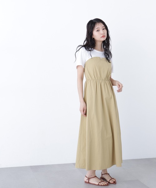 N.(N. Natural Beauty Basic)(エヌエヌナチュラルビューティーベーシック)の「ビスチェドッキングワンピース(ワンピース・レディース・ブラック/サンドベージュ/ベージュ系その他・MEDIUM/P/S)」の12枚目の写真