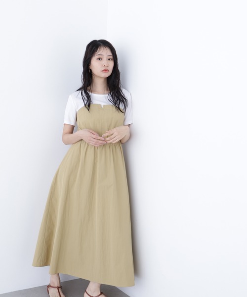 N.(N. Natural Beauty Basic)(エヌエヌナチュラルビューティーベーシック)の「ビスチェドッキングワンピース(ワンピース・レディース・ブラック/サンドベージュ/ベージュ系その他・MEDIUM/P/S)」の15枚目の写真