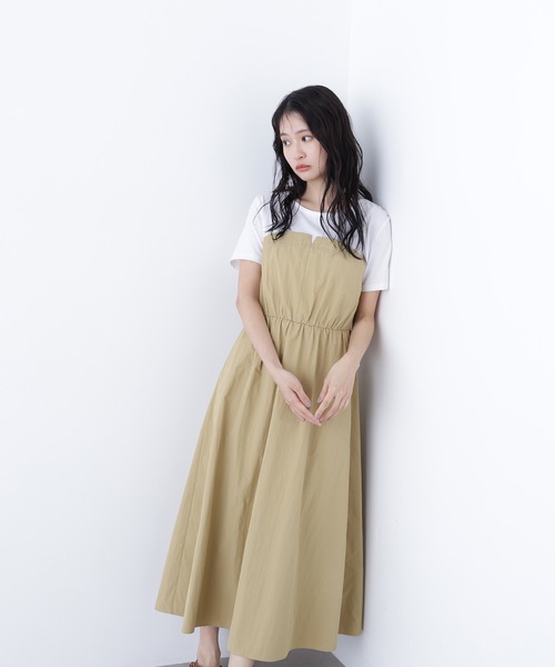 N.(N. Natural Beauty Basic)(エヌエヌナチュラルビューティーベーシック)の「ビスチェドッキングワンピース(ワンピース・レディース・ブラック/サンドベージュ/ベージュ系その他・MEDIUM/P/S)」の16枚目の写真