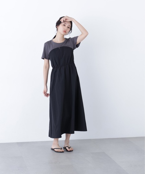 N.(N. Natural Beauty Basic)(エヌエヌナチュラルビューティーベーシック)の「ビスチェドッキングワンピース(ワンピース・レディース・ブラック/サンドベージュ/ベージュ系その他・MEDIUM/P/S)」の6枚目の写真