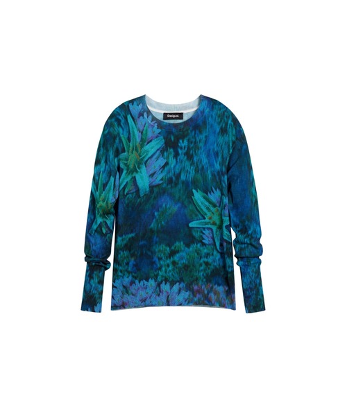 Desigual(デシグアル)の「花柄の薄手セーター(ニット/セーター・レディース・グリーン・XL/L/M/S/XS)」の3枚目の写真