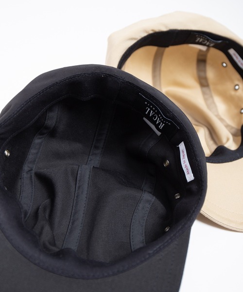 RACAL（ラカル）の「Cotton Grosgrain Sunshade Cap / コットングログランロングブリムサンシェードキャップ（キャップ・メンズ・ブラック/ベージュ・FREE）」の10枚目の写真
