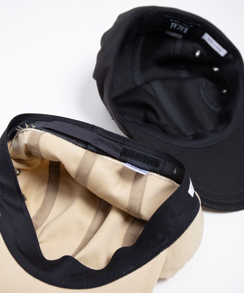 RACAL（ラカル）の「Cotton Grosgrain Sunshade Cap / コットングログランロングブリムサンシェードキャップ（キャップ・メンズ・ブラック/ベージュ・FREE）」の11枚目の写真