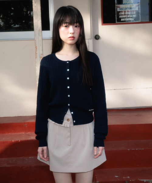 ROSEFRANTZ（ロゼフランツ）の「Cable Knit Basic Cardigan [Navy]（カーディガン/ボレロ・レディース・ネイビー・OS）」の13枚目の写真