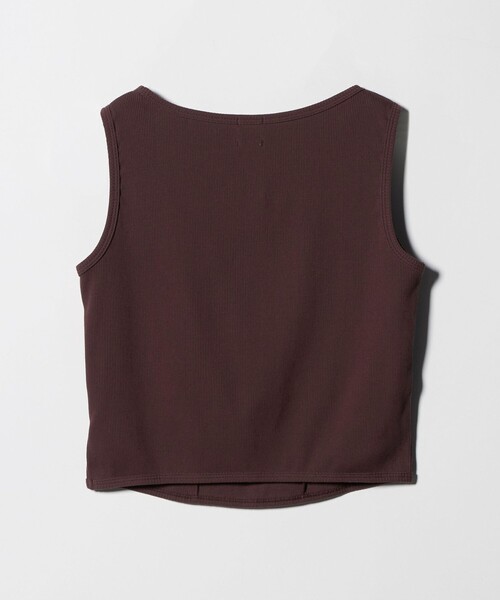 6(ロク)の「<6(ROKU)>コットン クロップド タンクトップ(タンクトップ・レディース・ブラック/ブラウン系・FREE)」の10枚目の写真