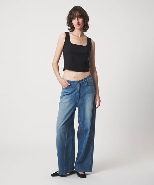 6(ロク)の「<6(ROKU)>コットン クロップド タンクトップ(タンクトップ・レディース・ブラック/ブラウン系・FREE)」の15枚目の写真