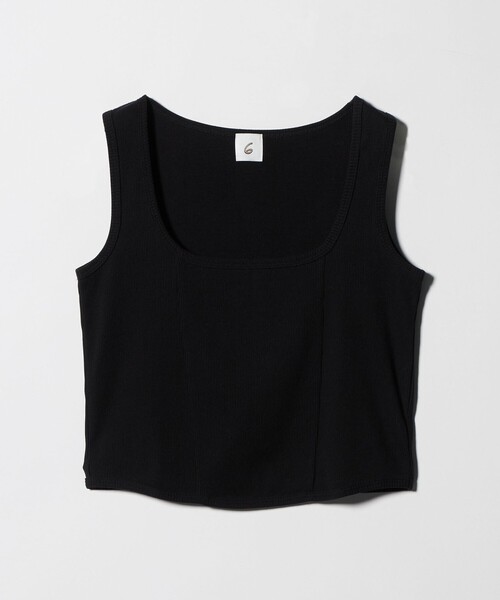 6(ロク)の「<6(ROKU)>コットン クロップド タンクトップ(タンクトップ・レディース・ブラック/ブラウン系・FREE)」の16枚目の写真