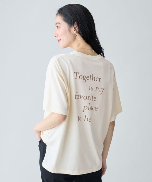ANY(エニィ)の「ピグメントアソートロゴTシャツ(Tシャツ/カットソー・レディース・グリーン系1/グレー系/アイボリー系1/ベージュ系・F)」の3枚目の写真
