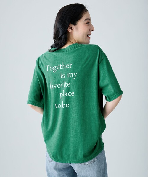 ANY(エニィ)の「ピグメントアソートロゴTシャツ(Tシャツ/カットソー・レディース・グリーン系1/グレー系/アイボリー系1/ベージュ系・F)」の9枚目の写真