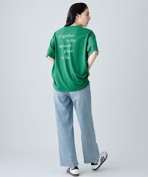 ANY(エニィ)の「ピグメントアソートロゴTシャツ(Tシャツ/カットソー・レディース・グリーン系1/グレー系/アイボリー系1/ベージュ系・F)」の12枚目の写真