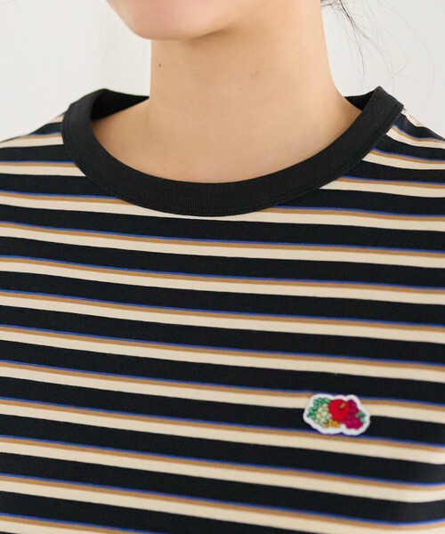 FREAK'S STORE（フリークスストア）の「＜新色追加＞FRUIT OF THE LOOM × FREAK'S STORE/フルーツオブザルーム 別注 ベーシック ボーダー半袖Tシャツ（Tシャツ/カットソー・レディース・オフホワイト/ピンク/サックスブルー/ブラック/レンガ・MEDIUM/SMALL）」の11枚目の写真