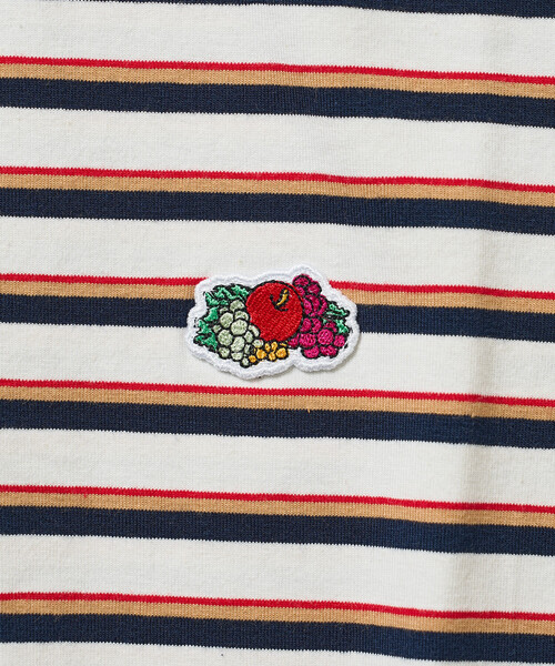 FREAK'S STORE（フリークスストア）の「＜新色追加＞FRUIT OF THE LOOM × FREAK'S STORE/フルーツオブザルーム 別注 ベーシック ボーダー半袖Tシャツ（Tシャツ/カットソー・レディース・オフホワイト/ピンク/サックスブルー/ブラック/レンガ・MEDIUM/SMALL）」の7枚目の写真