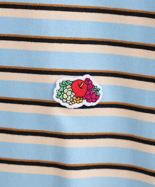 FREAK'S STORE（フリークスストア）の「＜新色追加＞FRUIT OF THE LOOM × FREAK'S STORE/フルーツオブザルーム 別注 ベーシック ボーダー半袖Tシャツ（Tシャツ/カットソー・レディース・オフホワイト/ピンク/サックスブルー/ブラック/レンガ・MEDIUM/SMALL）」の6枚目の写真