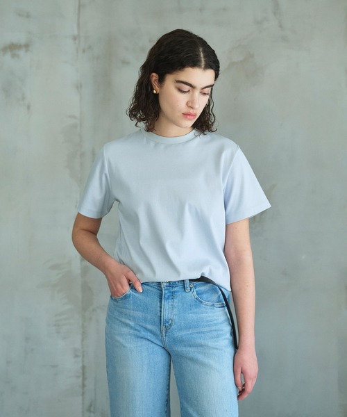 N.O.R.C（ノーク）の「【マルチファンクション】Tシャツ（Tシャツ/カットソー・レディース・ピンク/ダークブラウン/ブラック/サックスブルー/オフホワイト/チャコール・S/M）」の5枚目の写真