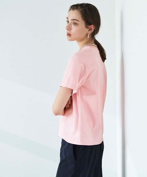 N.O.R.C（ノーク）の「【マルチファンクション】Tシャツ（Tシャツ/カットソー・レディース・ピンク/ダークブラウン/ブラック/サックスブルー/オフホワイト/チャコール・S/M）」の6枚目の写真