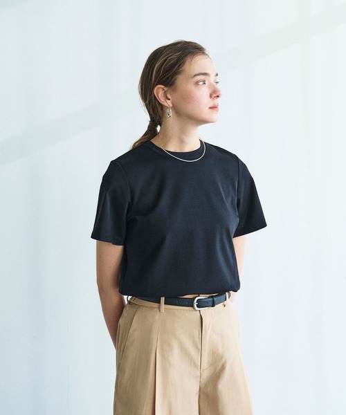 N.O.R.C（ノーク）の「【マルチファンクション】Tシャツ（Tシャツ/カットソー・レディース・ピンク/ダークブラウン/ブラック/サックスブルー/オフホワイト/チャコール・S/M）」の15枚目の写真