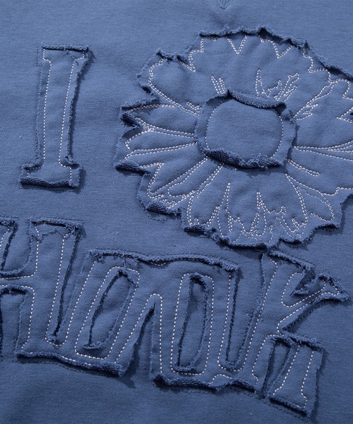 HOOK（フック）の「HOOK -original-　フラワークラフト刺繍 クルーネックスウェット（スウェット・メンズ・グレー/ネイビー・XL/M/L）」の11枚目の写真