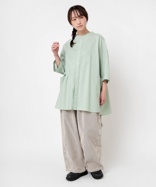 URCH RNA（アーチ アールエヌエー）の「R4450 ストライプのギャルソンパンツ（その他パンツ・レディース・ブラック×ホワイト/ブラウン系その他/グレー×ホワイト・FREE）」の8枚目の写真